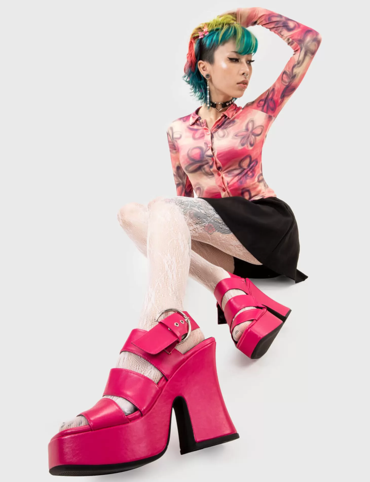LAMODA Plate-Forme*Mentally Wired Platform Sandals